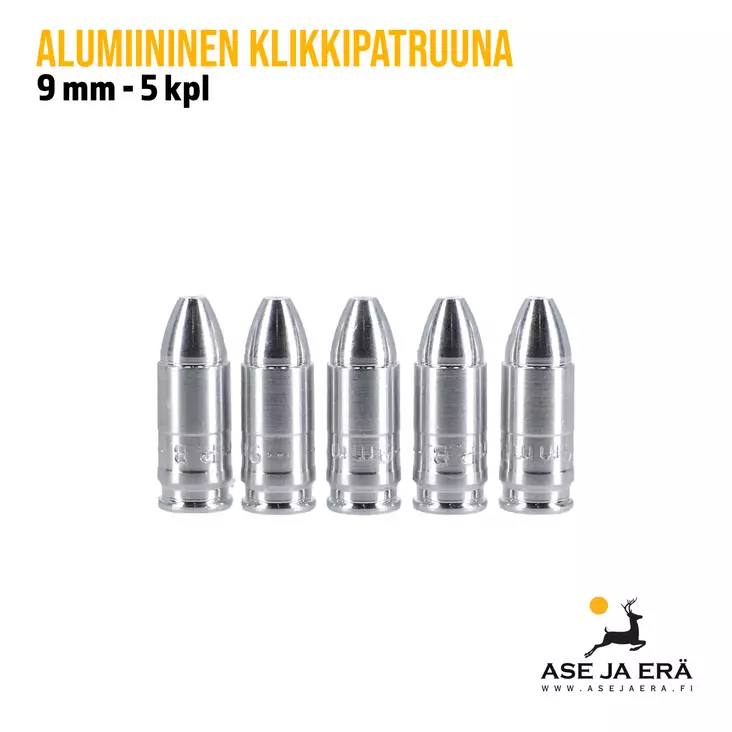 9mm Alumiininen Klikkipatruuna 5kpl Kirkas - Klikkipatruunat - 6410364601500 - 1