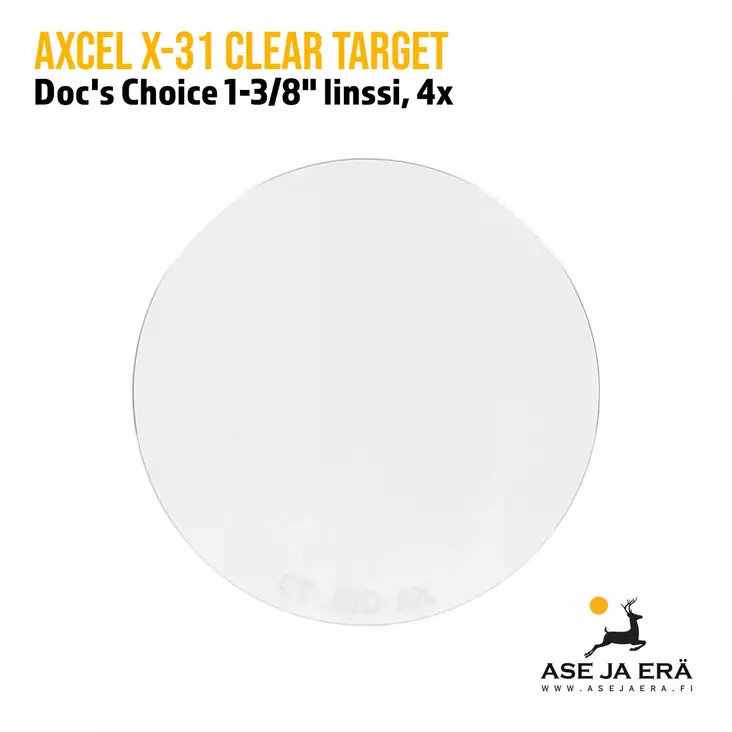 Axcel X-31 Clear Target Doc's Choice 1-3/8" linssi jousitähtäimeen 4x, yleiskuva edestä - Tähtäimen osat ja tarvikkeet - 611254100660 - 1