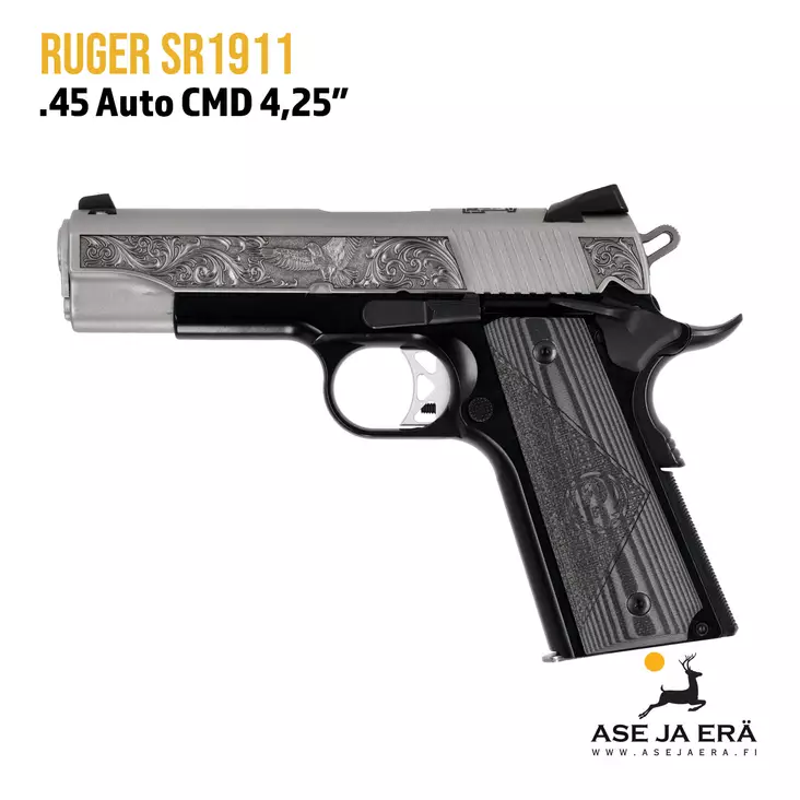 Ruger SR1911 CMD .45 Auto 4,25" 6702 - oikea sivu - Pistoolit - 736676167050 - 14