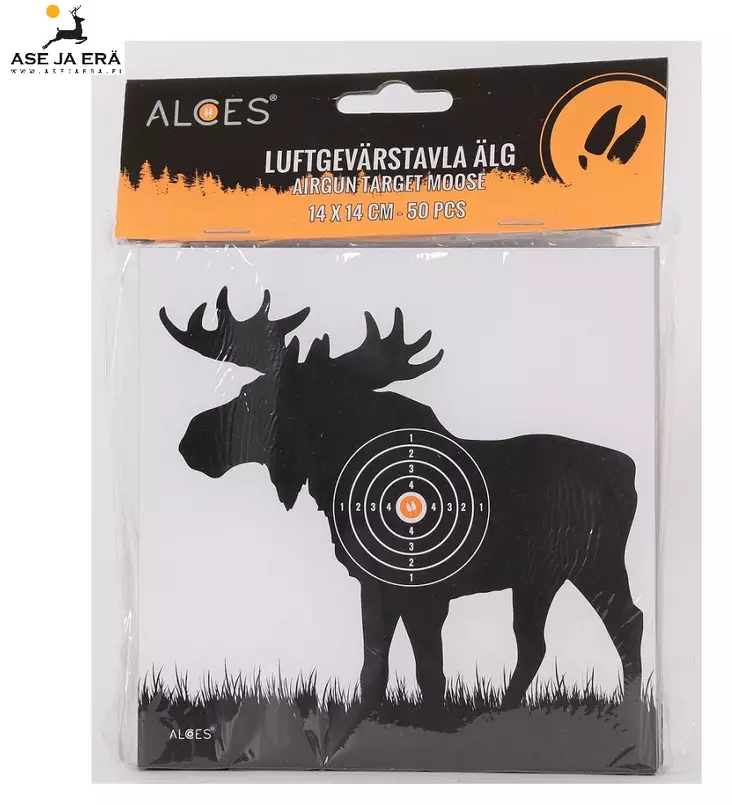 Alces Ilmakivääritaulu Hirvi 14x14cm, 50 kpl - Ampumataulut - 7340143709730 - 1