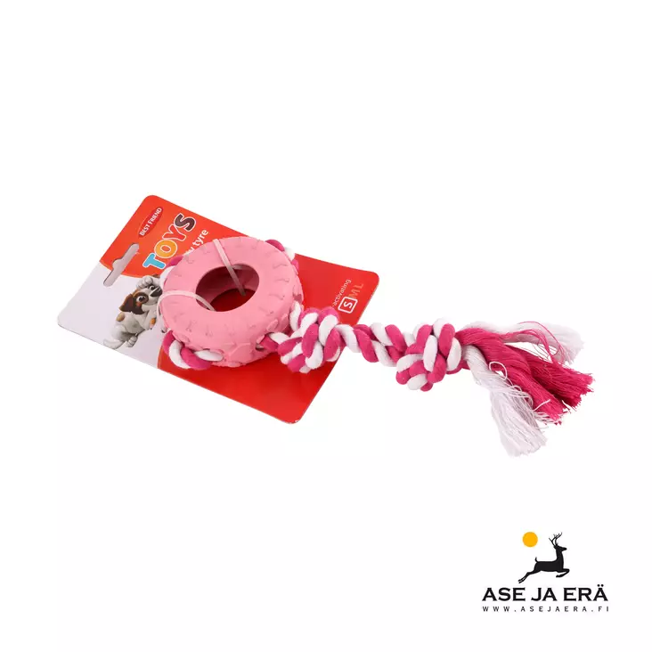 BF Puppy Tire koiran köysilelu renkaalla - Lelut ja aktivointi - 5700551152320 - 1