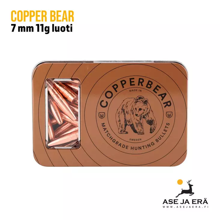 CopperBear 7 mm 11,0g kupariluoti 50 kpl - 7mm luodit - CB284170 - 1
