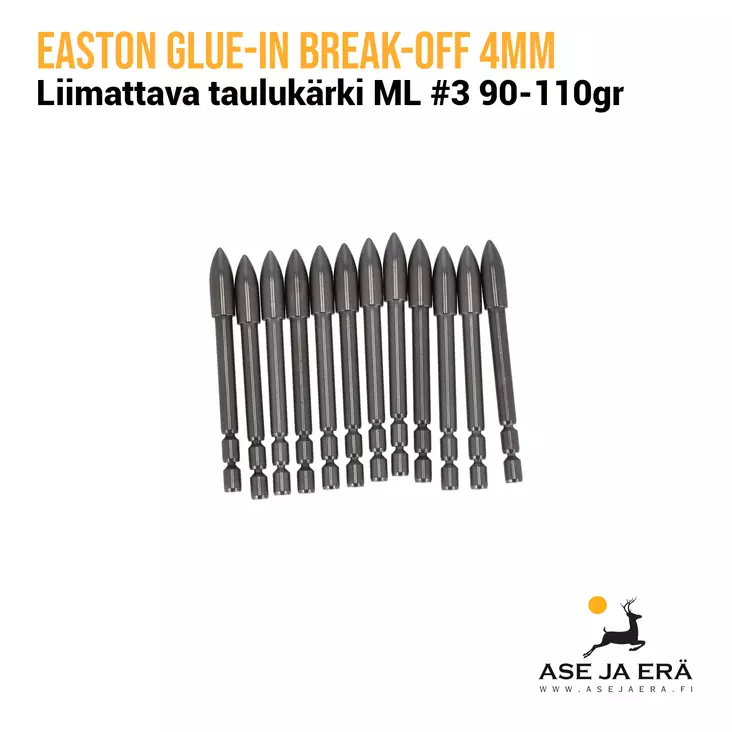 Easton Glue-In Break-Off 4mm ML liimattava taulukärki - Liimattavat taulukärjet - 723560166190 - 1