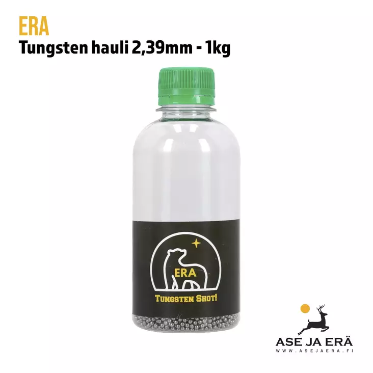 ERA Tungsten hauli 2,39mm 1kg - myyntipakkaus edestä - Lyijyhaulit - 6430061581400 - 1