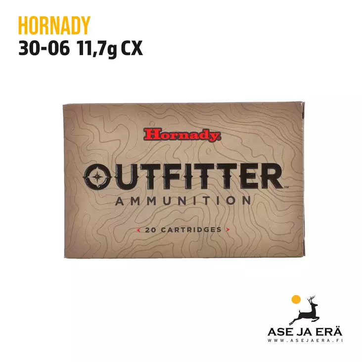 Hornady Outfitter 30-06 11,7g CX kiväärin patruuna - 30-06 kaliiperi - 090255719840 - 1