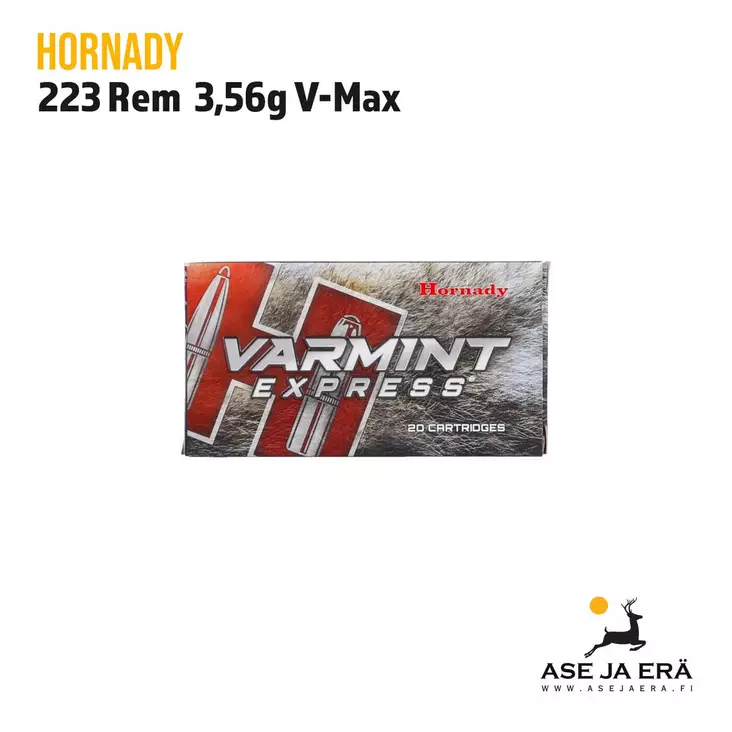 Hornady Varmint Express .223 Rem 3,56g V-MAX kivääripatruuna 20 kpl - 222 kaliiperi - 090255383270 - 1