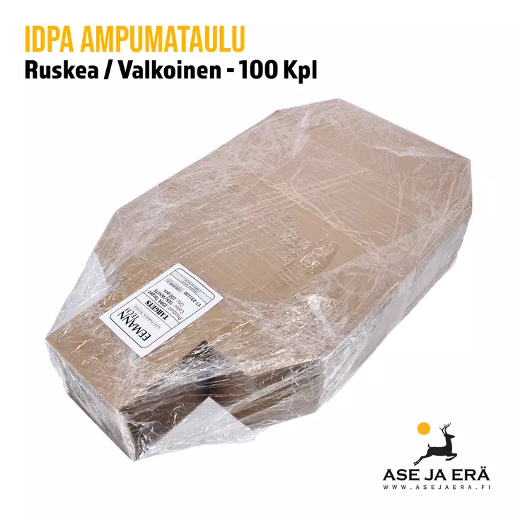 IDPA taulu valkoinen/ruskea 100kpl - IDPA taulut - 22-241100-m100 - 1