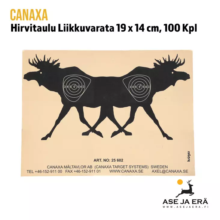 Canaxa Ilmahirvitaulu kaksipäinen Moving range 19x14cm 100 kpl - Yleiskuva - Ampumataulut - 6417664051370 - 6