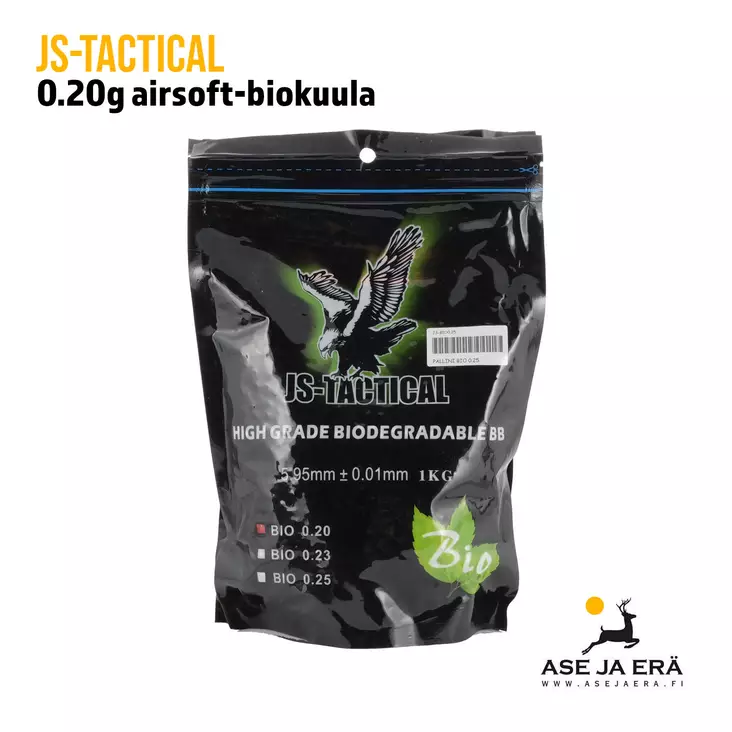 JS-Tactical 0.20g biokuula 1 kg (n. 5000 kuulaa) - Airsoft-kuulat - JSBIO020 - 1