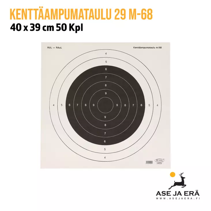 Kenttäampumataulu 29 M-68 50 kpl - Yleiskuva - Ampumataulut - 240290 - 1
