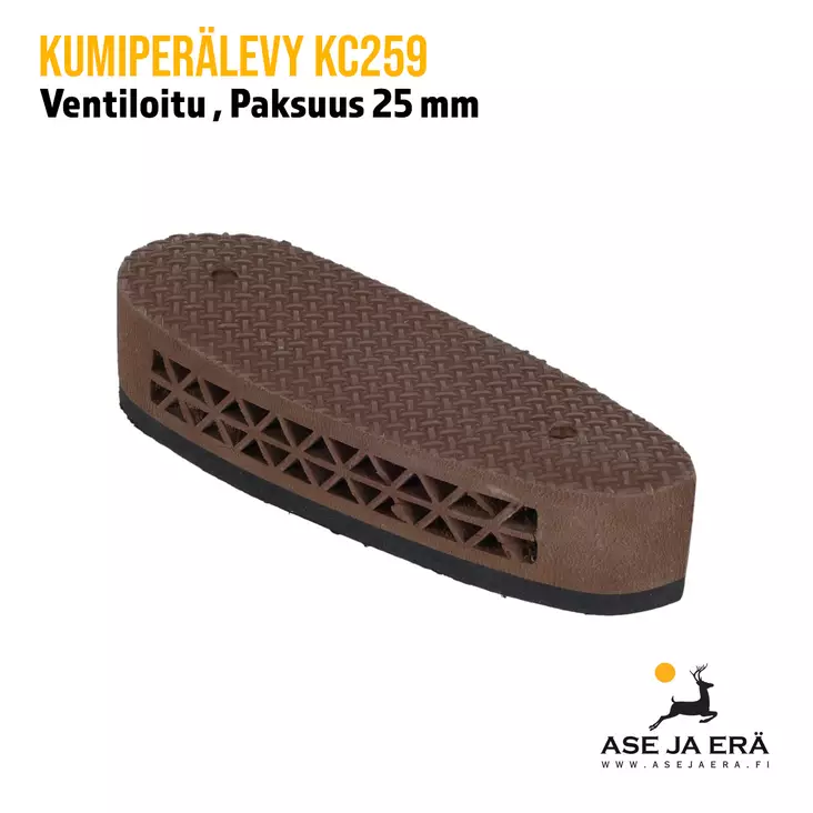 Kumiperälevy KC259 25mm ventiloitu ruskea - Kumiperälevyt - 351030 - 2