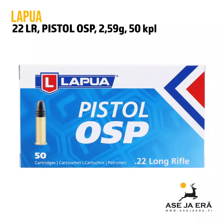 Lapua Pistol OSP 22LR 2,59g pienoispistoolinpatruuna - 22 LR patruunat - 4023045421650 - 4