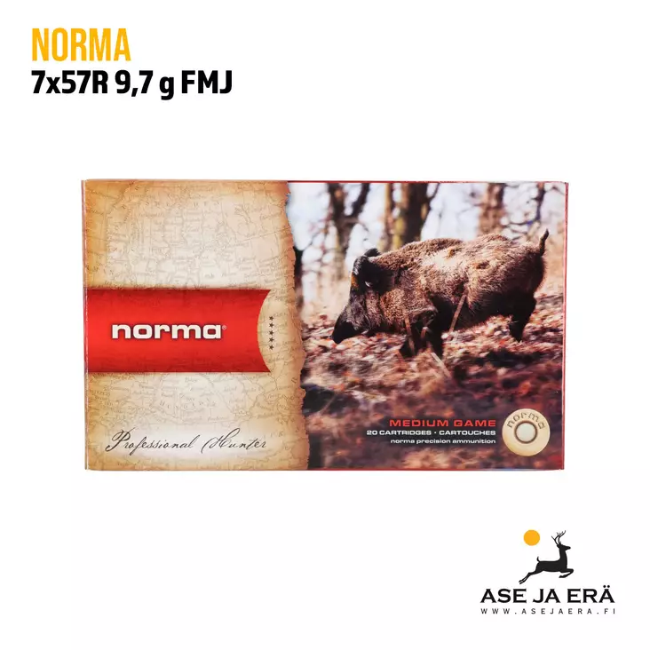 Norma 7x57R 9,7g FMJ Kiväärin Patruuna - Muut kaliiperit - 7393923170060 - 3