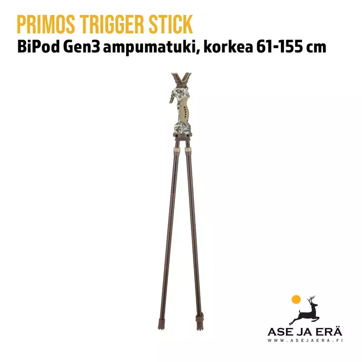 Primos Trigger Stick Bipod Gen3 ampumatuki, korkea 61-155 cm - Yleiskuva - Tripod- ja Bipod-ampumatuet - 010135000370 - 8