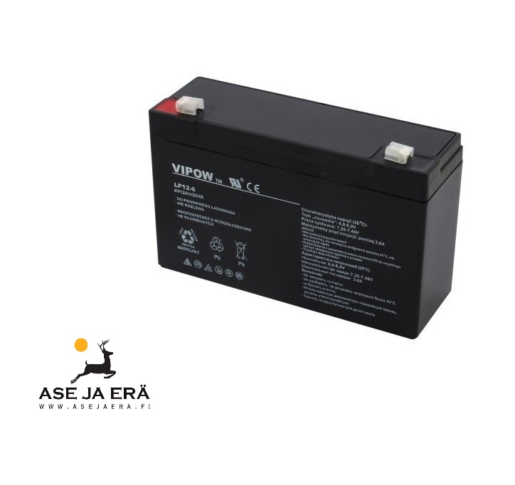 Riistakameran Akku 6V 12Ah Vipow - Tarvikkeet riistakameroihin - 17106120 - 1