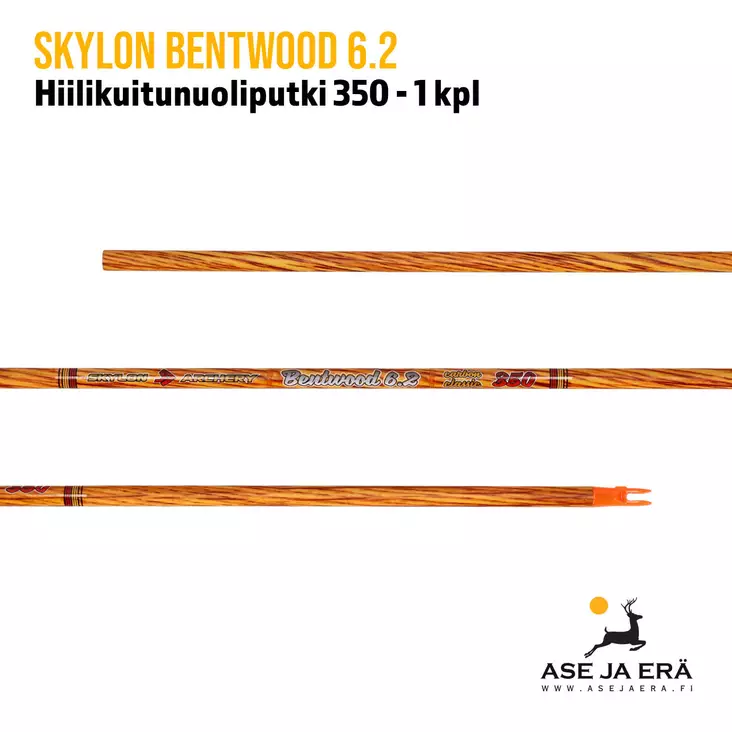 Skylon Bentwood 6.2 hiilikuitunuoliputki 350 - 1 kpl - yleiskuva nuoliputken osat - Hiilikuituiset nuoliputket - A039770 - 1