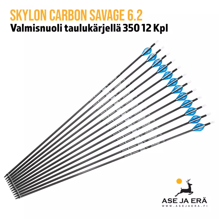 Skylon Carbon Savage 6.2 hiilikuitunuoli 350 12 Kpl - Yleiskuva - Hiilikuitunuolet - XPP-SKB-350 - 1
