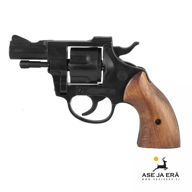 Starttirevolveri Olympic 9 mm / .38 -Musta, puukahvoilla - Muut aseet - 20350 - 2