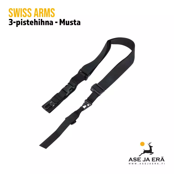 Swiss Arms 3-pistehihna - musta - Asehihnat - 3559966036280 - 1