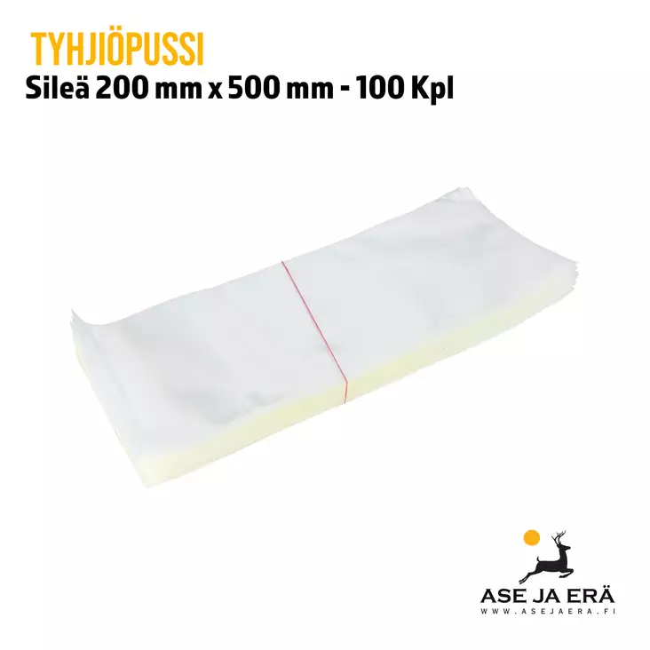 Tyhjiöpussi sileä 20cm x 50cm 100 kpl - Vakuumipussit ja -rullat - 120200500 - 1