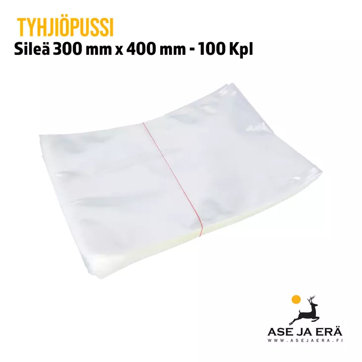 Tyhjiöpussi sileä 30cm x 40cm 100 kpl - Vakuumipussit ja -rullat - 120300400 - 1