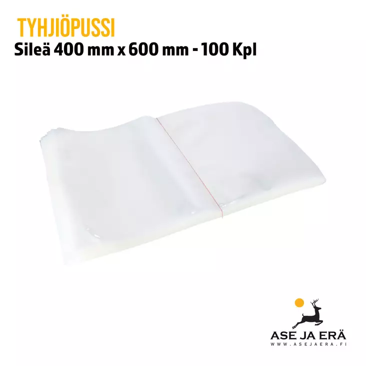 Tyhjiöpussi sileä 40cm x 60cm 100 kpl - Vakuumipussit ja -rullat - 120400600 - 1