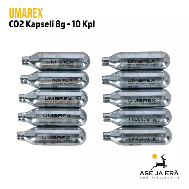 Umarex Co2 kapseli 8g 10kpl - Co2 kaasupatruunat - 4000844804440 - 1