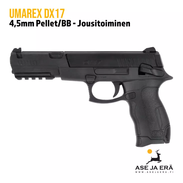 Umarex DX17 BLK 4,5 mm BB/Pellet sivukuva - Jousi ja puristeilma ilmapistoolit - 4000844573650 - 1