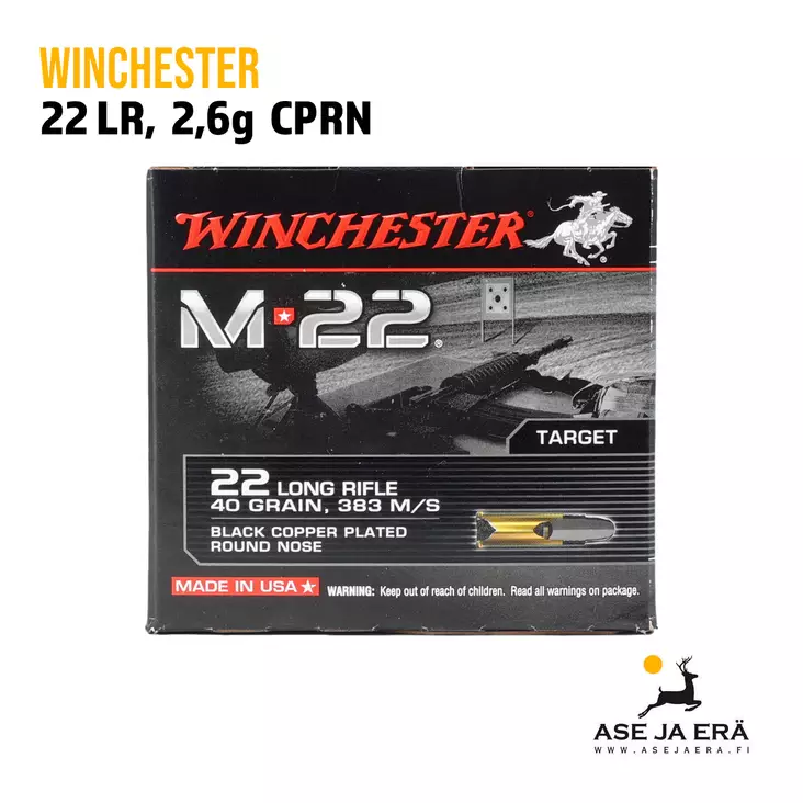 Winchester 22 LR M22 LRN 2,6g Pienoiskivääripatruuna - 22 LR patruunat - 020892103740 - 1