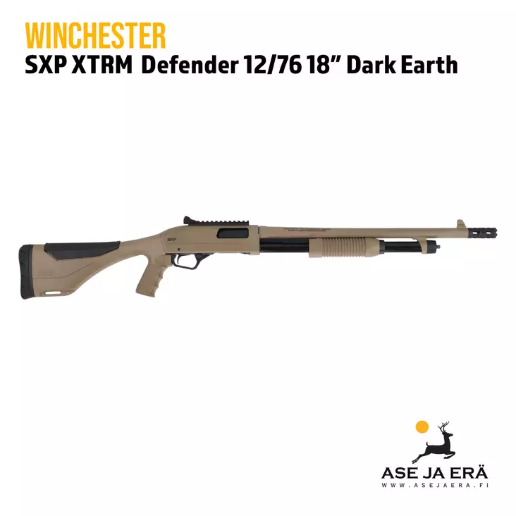 Winchester SXP XTRM Dark Earth Defender 12/76 18" Pumppuhaulikko - Pumppuhaulikot - 634957376330 - 1