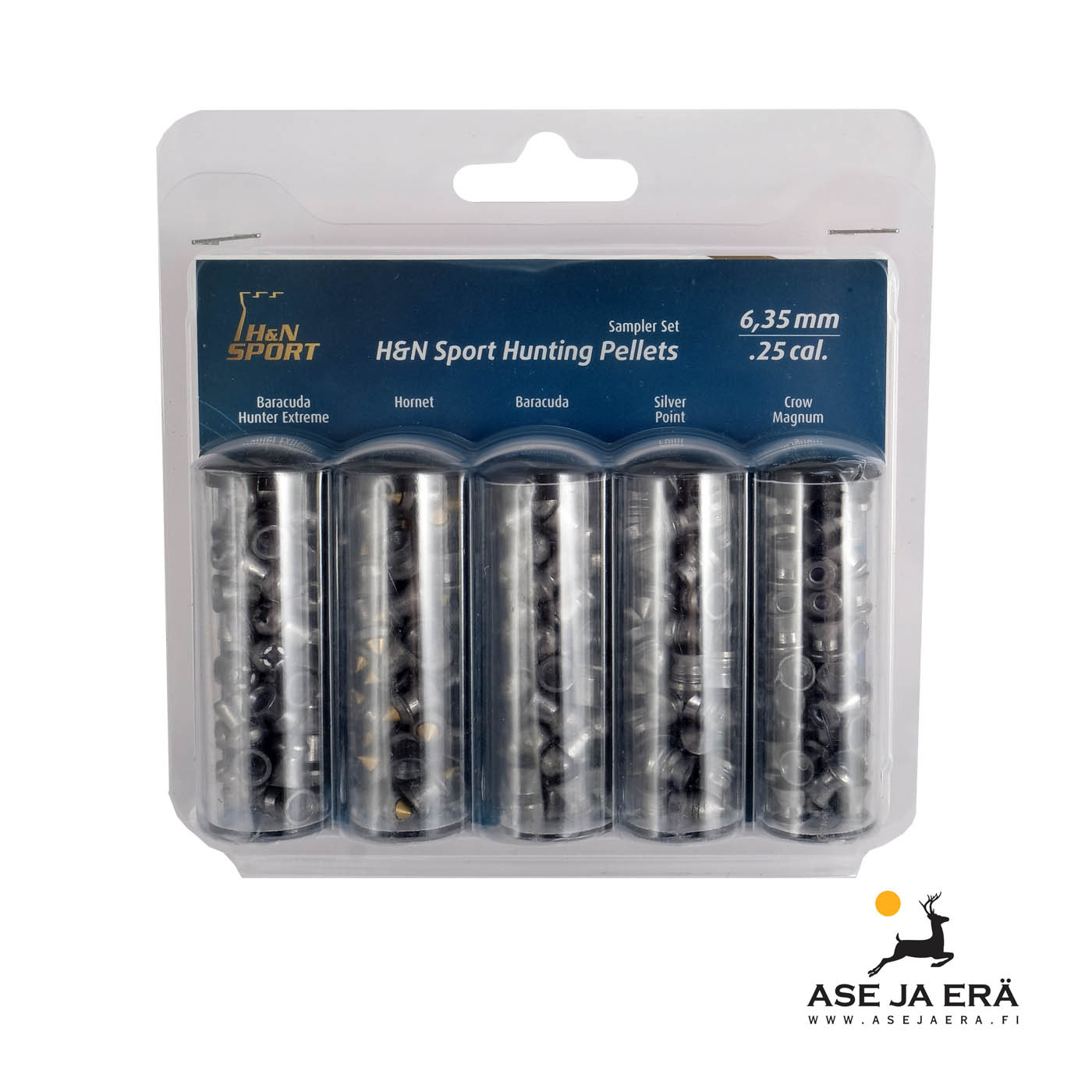 H&N Sport Hunting Pellets 6,35 mm ilmakiväärinluotilajitelma Sampler