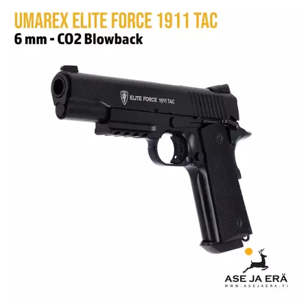 Umarex Elite Force 1911 TAC 6mm airsoft - Etuviistosta oikealta - Pistoolit ja -revolverit - 4000844558701 - 2