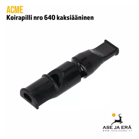 Acme koirapilli nro 640 kaksiääninen, yleiskuva etuviistosta
- Koiraohjaajan varusteet - 717668716401 - 1