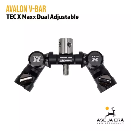 Avalon V-Bars Tec X Maxx Dual Adj. Quick Detach 5/16" musta - Ylhäältä - V-Barit - A045491 - 3
