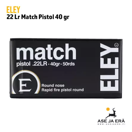Eley Match Pistol .22lr 40 gr pienoispistoolipatruuna - 22 LR patruunat - 650911011901 - 2
