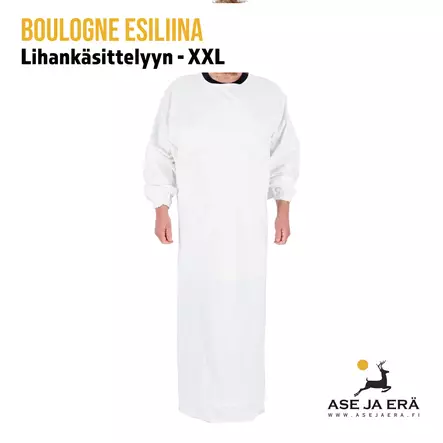 Esiliina käsivarsilla XXL Boulogne white Edestä - Riistan valmistus - 5411805916871 - 2