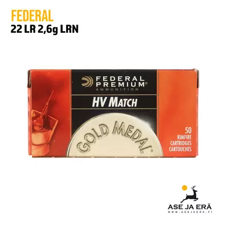 Federal Gold Medal Target .22LR 2,6g pienoiskivääripatruuna - 22 LR patruunat - 029465057381 - 1