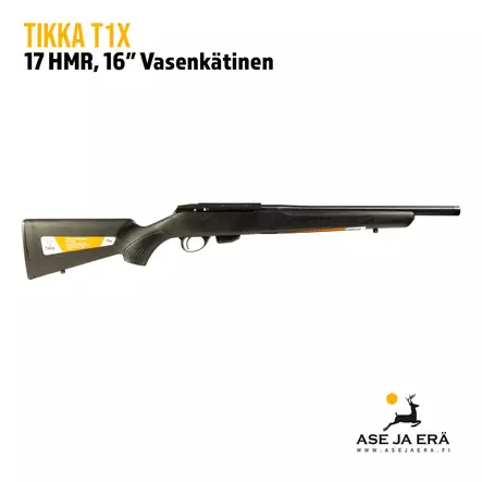 Tikka T1x Rimfire pienoiskivääri vasenkätinen päivitetty versio - Pulttilukkoiset pienoiskiväärit - TF17256B138A21 - 2