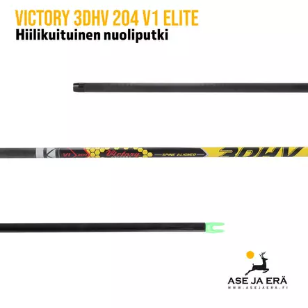 Victory 3DHV 204 V1 Elite hiilikuitunuoliputki 12kpl - Hiilikuituiset nuoliputket - 0811870032271 - 1