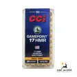 17HMR CCI Gamepoint 1,3g Pienoiskivärin patruuna - 17HMR patruunat - 076683000521 - 9