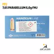 7,65 Parabellum PPU FMJ 6g 50 kpl Pistoolinpatruuna - Muut pistoolinpatruunat - 8605003813231 - 5