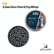 4,5mm H&N Silver Point 0,75g 400 kpl - Rasia avoinna - 4,5 mm ilmakivääriluodit - 4047058022611 - 2