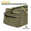Helikon-Tex Enlarged Urban Training Bag treenikassi, Olive green, päätytasku avattuna - Reput ja laukut - 5908218749931 - 9