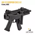 ASG CZ Scorpion EVO 3 A1 airsoft kivääri AEG - Ylhäältä takaviistosta aseen perä taitettuna - Kiväärit - 5707843058841 - 7