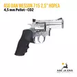 ASG Dan Wesson 715 2,5" 4,5 mm CO2 ilma-ase revolveri - oikealta etuviistosta - Ilma-aseluoti ilmapistoolit - 5707843067881 - 8