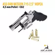ASG Dan Wesson 715 2,5" 4,5 mm CO2 ilma-ase revolveri - rullalipas avattuna, luodit ulkona - Ilma-aseluoti ilmapistoolit - 5707843067881 - 15