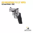 ASG Dan Wesson 715 2,5" 4,5 mm CO2 ilma-ase revolveri - vasemmalta edestä - Ilma-aseluoti ilmapistoolit - 5707843067881 - 4