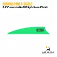 Bohning Vane X-Shield 2.25" muovisulka 100 kpl Neon Vihreä sivusta - Muovisulat - 010847558831 - 1