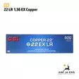 CCI 22 EX Copper 22gr 1,36 g 500 kpl - 22 LR patruunat - 604544679021 - 1