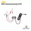 Enjoy USB-C jännitteenalentaja 9-24V riistakameralle, hauenleukaliittimillä - Tarvikkeet riistakameroihin - 6438195019721 - 1